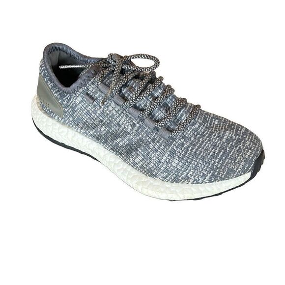 Adidas PureBoost Grey Marathon Men's Running Shoes Size 6 - Picture 1 of 9
